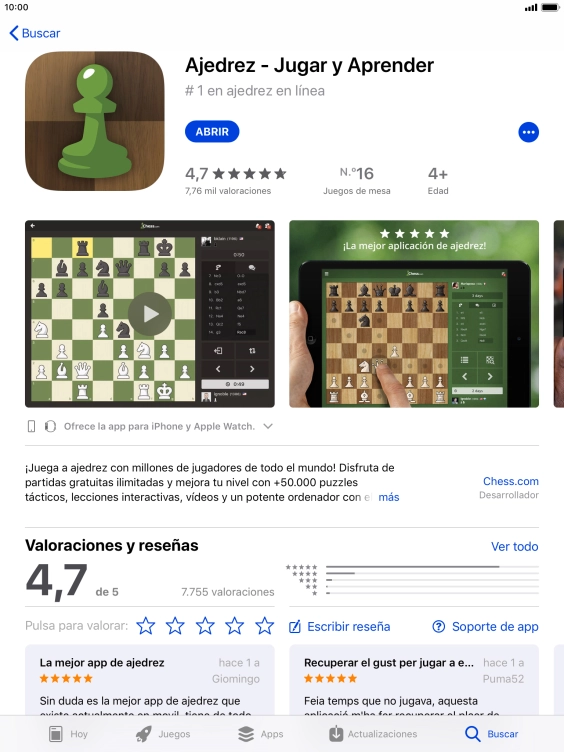 Pulsa la tecla de inicio para terminar y regresar a la pantalla de inicio.
