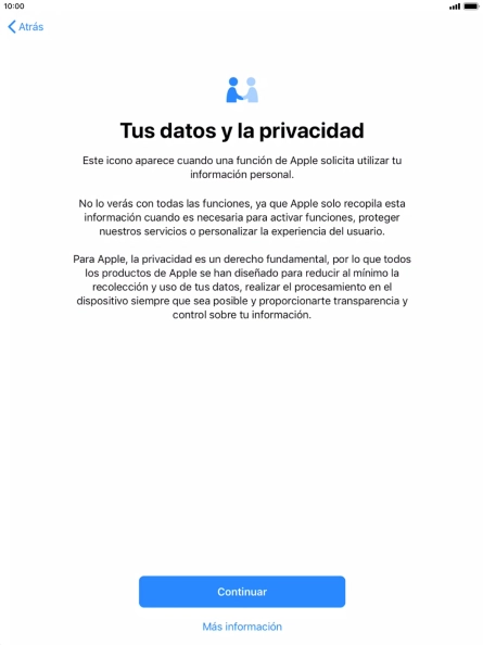 Pulsa Continuar.
