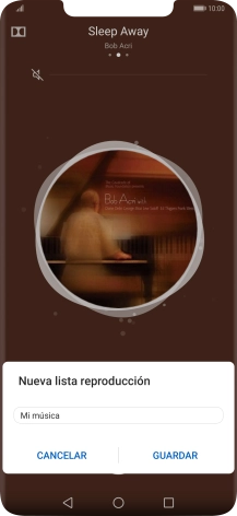 Introduce el nombre deseado de la lista de reproducción y pulsa GUARDAR.