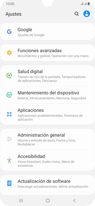 Pulsa Mantenimiento del dispositivo.