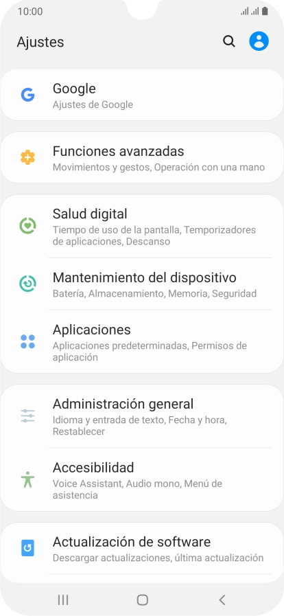 Pulsa Mantenimiento del dispositivo.