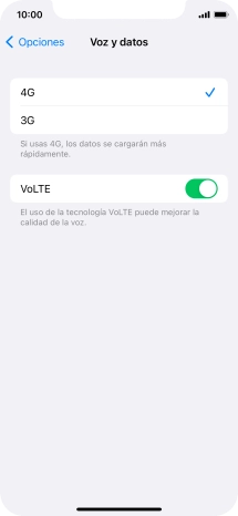 Pulsa el tipo de red deseado.
