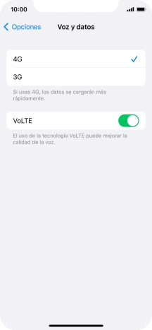 Pulsa el tipo de red deseado.