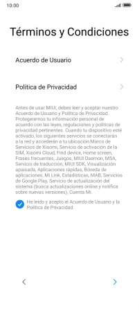 Pulsa la flecha hacia la derecha.