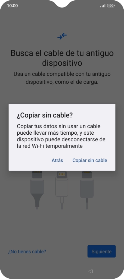 Pulsa Copiar sin cable.