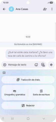 Pulsa Traducción de chats.