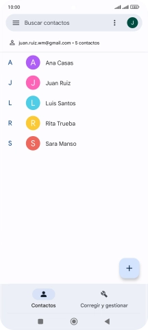 Pulsa el contacto deseado.