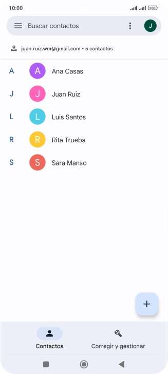 Pulsa el contacto deseado.