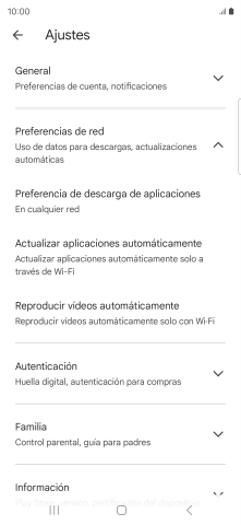 Pulsa Actualizar aplicaciones automáticamente.