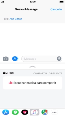 También puedes enviar fotografías, vídeos, mensajes de sonido y diferentes efectos en el iMessage. Sigue las indicaciones de la pantalla para enviar tu iMessage con el contenido deseado.