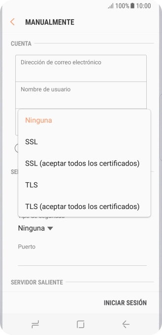 Pulsa Ninguna para desactivar la función.