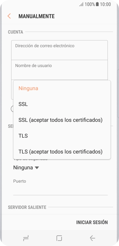 Pulsa Ninguna para desactivar la función.