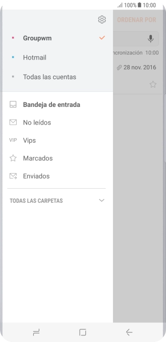 Pulsa el icono de ajustes.