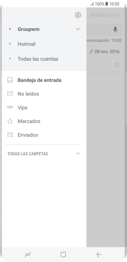 Pulsa el icono de ajustes.