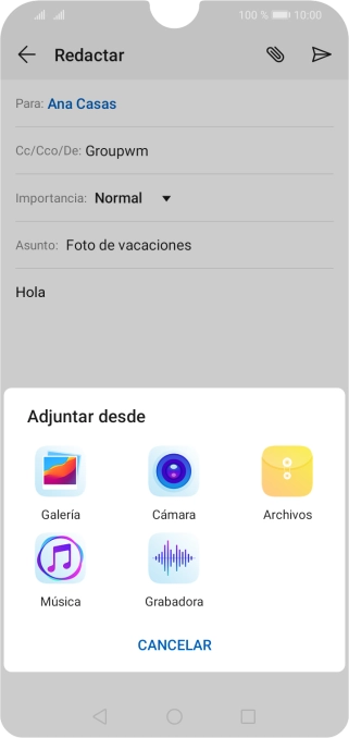 Pulsa Archivos y desplázate a la carpeta deseada.