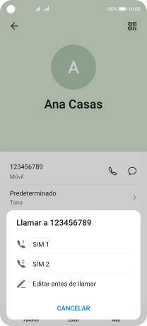 Pulsa la tarjeta SIM deseada.
