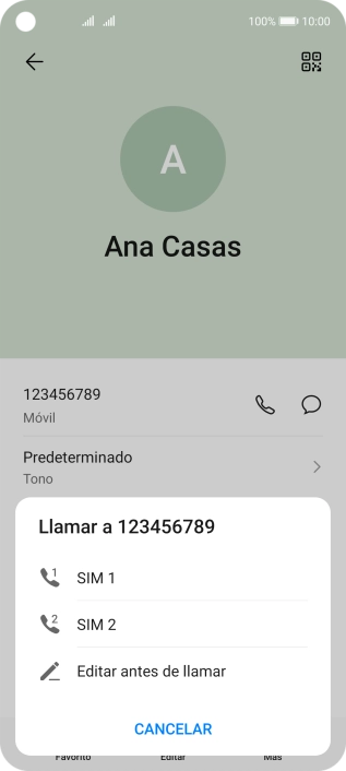 Pulsa la tarjeta SIM deseada.