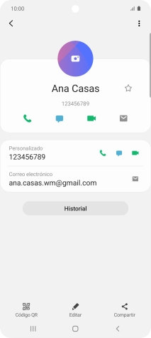 Pulsa el icono de llamada junto al número deseado.