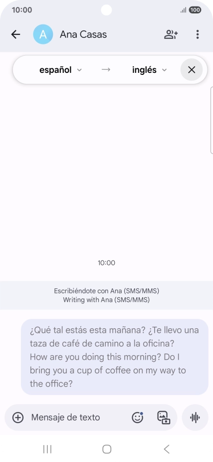 Sigue las indicaciones de la pantalla para seleccionar los ajustes de idioma deseados y utilizar la función.