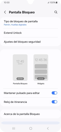 Pulsa Tipo de bloqueo de pantalla e introduce el código de seguridad extra que has creado anteriormente.