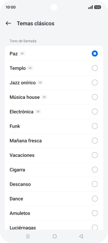 Pulsa los timbres de llamada deseados para escucharlos.