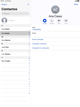 Pulsa la tecla de inicio para terminar y regresar a la pantalla de inicio.