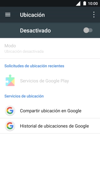Pulsa el indicador para activar o desactivar la función.