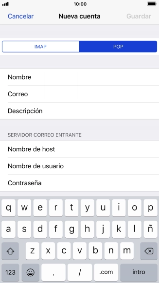 Pulsa Nombre de usuario e introduce el nombre de usuario de tu cuenta de correo electrónico.