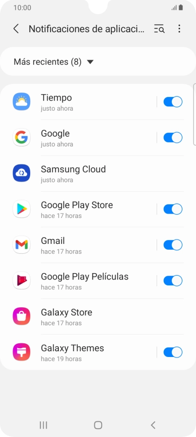 Pulsa la lista desplegable.