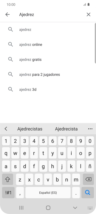 Introduce el nombre del tema o de la app y pulsa el icono de búsqueda.