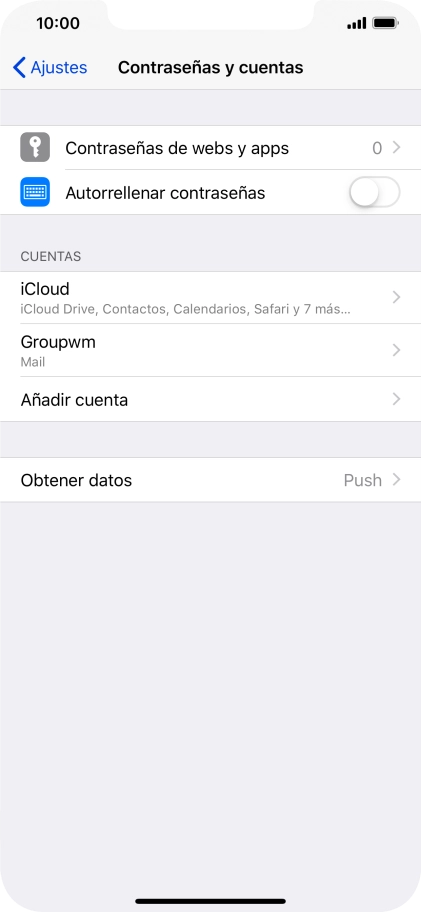 Pulsa el nombre de la cuenta de correo electrónico que acabas de crear.