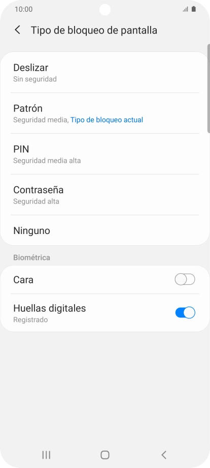 Pulsa Ninguno.