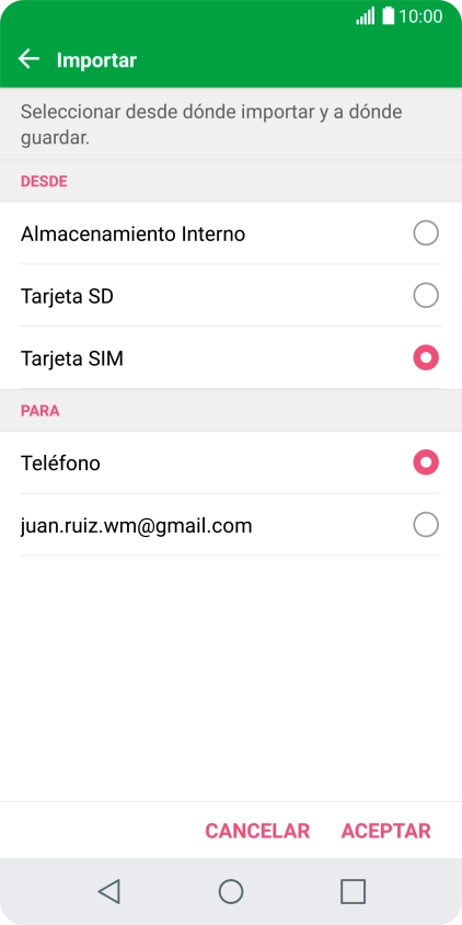 Pulsa Teléfono.
