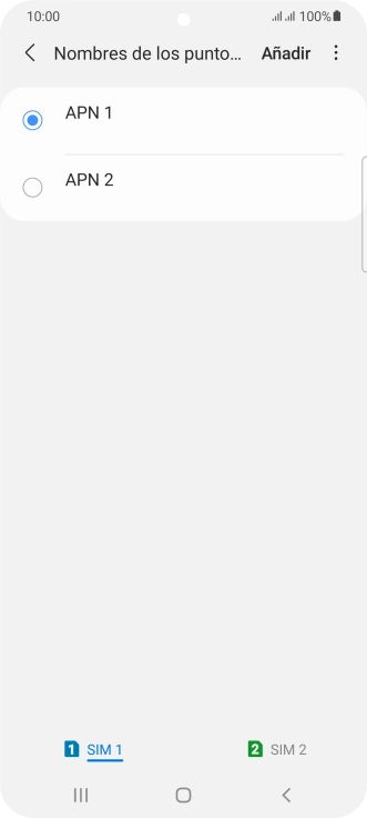 Pulsa en el campo junto a la conexión de datos para activarla.