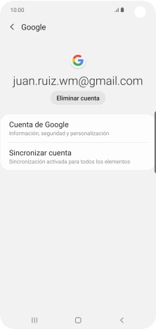 Pulsa Sincronizar cuenta.