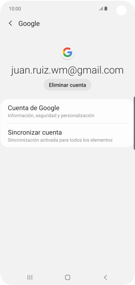 Pulsa Sincronizar cuenta.