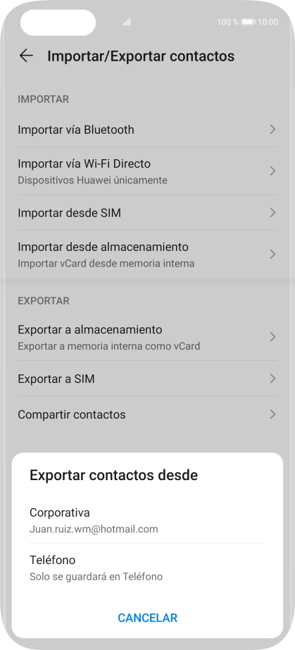 Pulsa Teléfono.