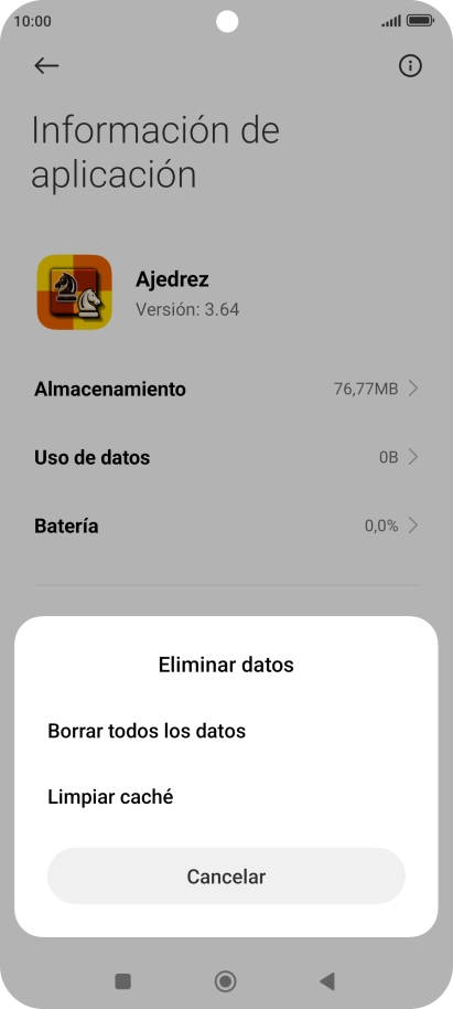 Pulsa Limpiar caché.