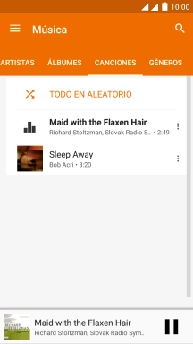 Pulsa el título de la canción.