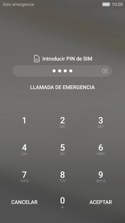 Si lo solicita el teléfono, introduce el código PIN y pulsa ACEPTAR.