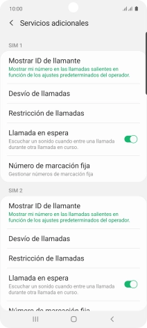 Pulsa Desvío de llamadas bajo la tarjeta SIM deseada.