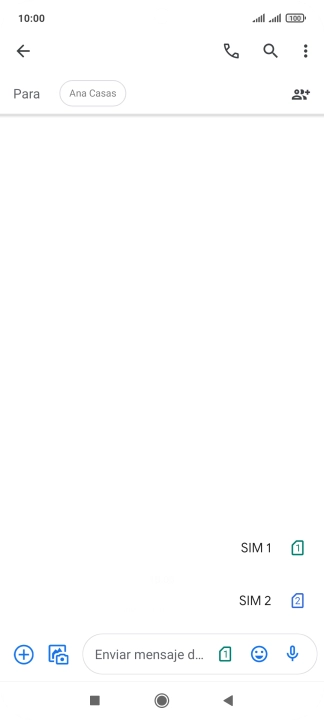 Pulsa la tarjeta SIM deseada.