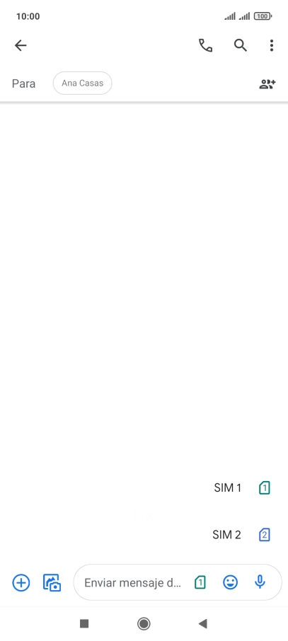 Pulsa la tarjeta SIM deseada.