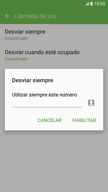 Introduce +34600132000 y pulsa HABILITAR.