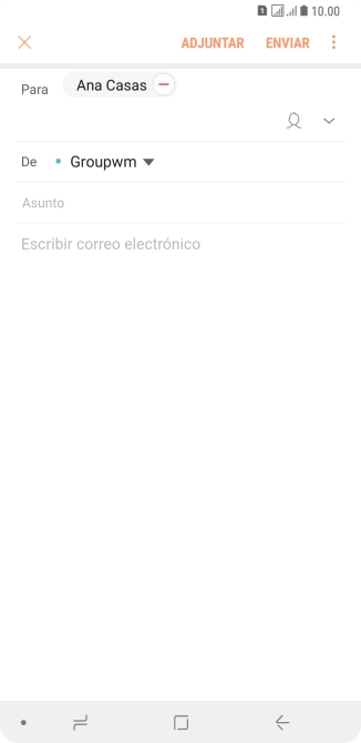 Pulsa Asunto e introduce el asunto deseado.