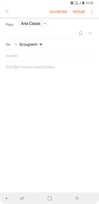 Pulsa Asunto e introduce el asunto deseado.