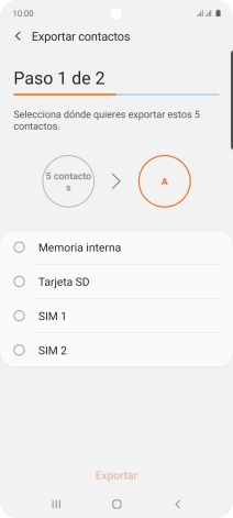 Pulsa la tarjeta SIM deseada.