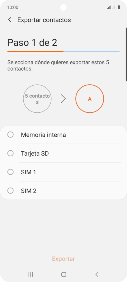 Pulsa la tarjeta SIM deseada.