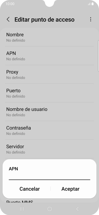 Introduce airtelwap.es y pulsa Aceptar.