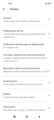 Pulsa Actualizar aplicaciones automáticamente.